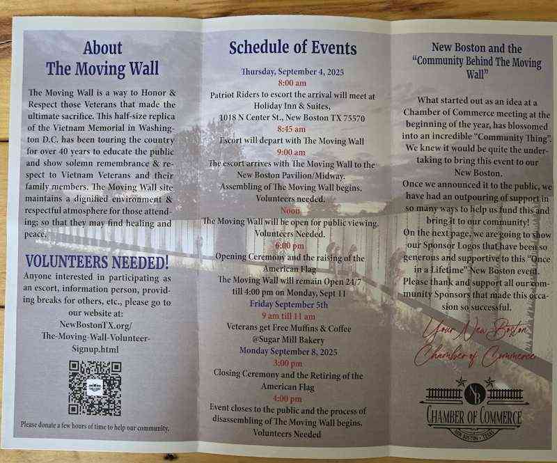 Center Open of Trifold Brochure